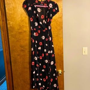 Reformation floral wrap dress